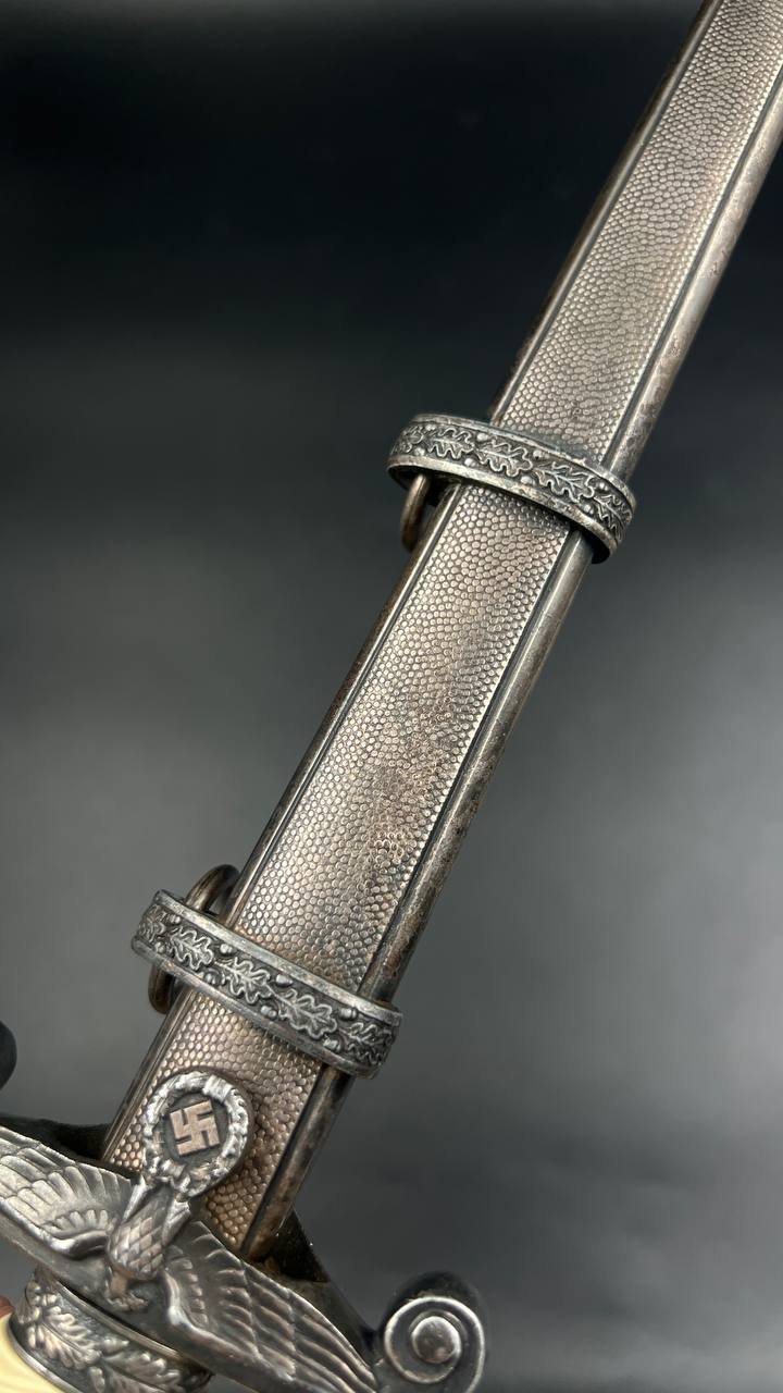 Пехотный (армейский) кортик обр. 1935 г. Alcoso Solingen. Вариант с высоким рельефом крыльев. От Алексея С.