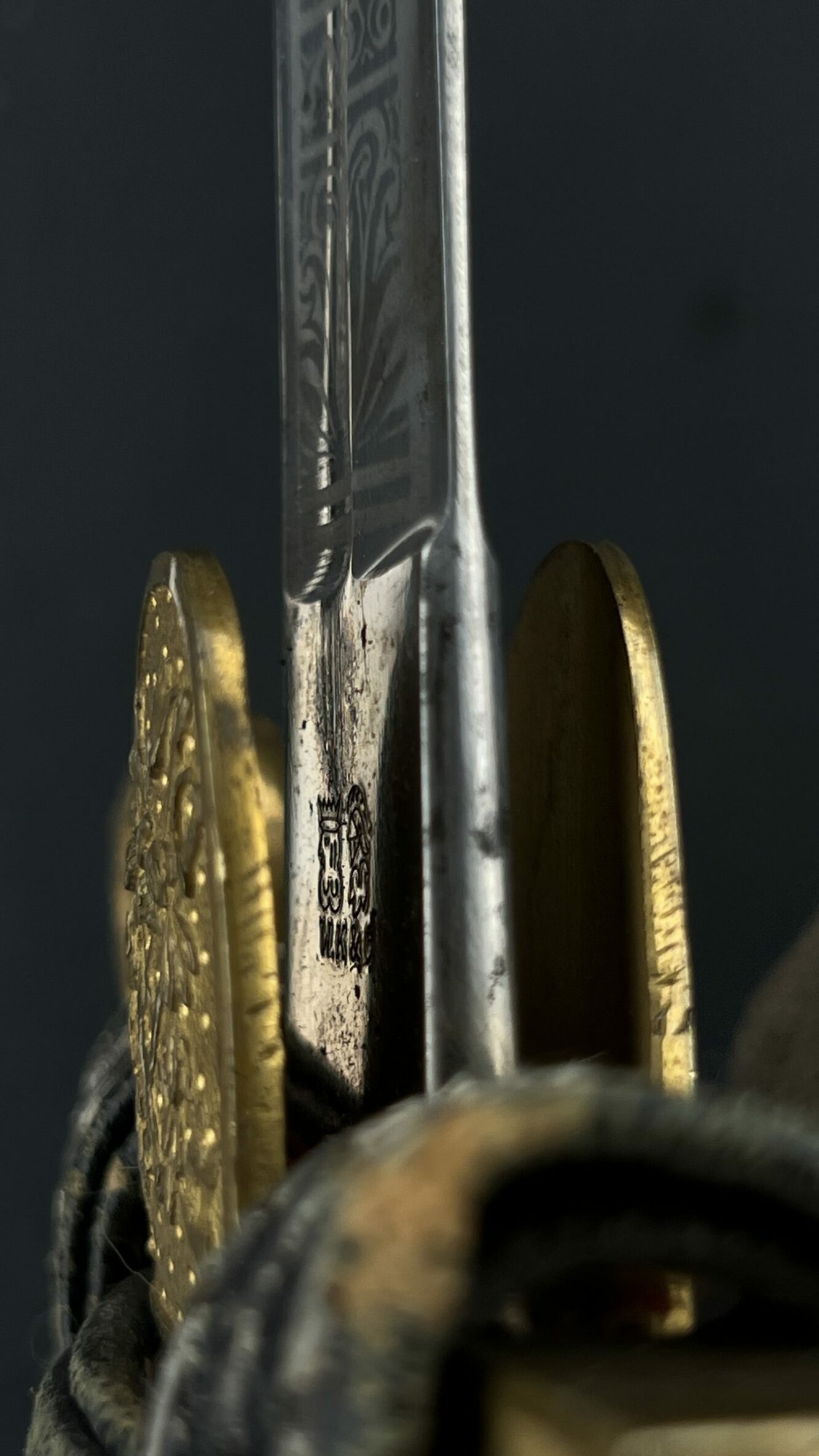 Сабля немецкая офицерская на Первую Мировую войну. С травлением. WKC. От Алексея С.