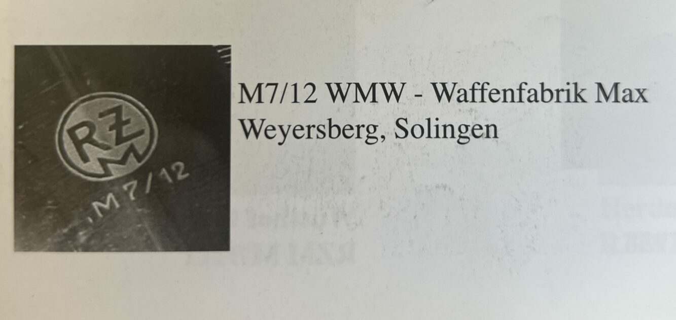 Кинжал подразделений NSKK (RZM тип). [Waffenfabrik Max Weyersberg]. Клеймо -M7/12. От Алексея С.