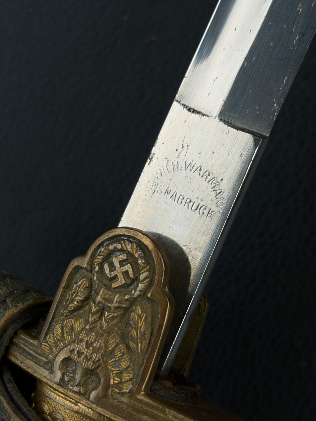 Офицерская сабля Третий Рейх. [Coppel Alexander {Alcoso} Solingen]. Клеймо дистрибьютора Wilh. Warmann. От Алексея С.
